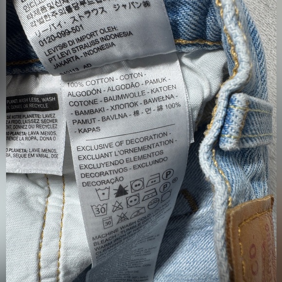 Levi’s Premium Women’s 501 Original Fit High Rise Denim Blue Jean Shorts 26 - Picture 16 of 16